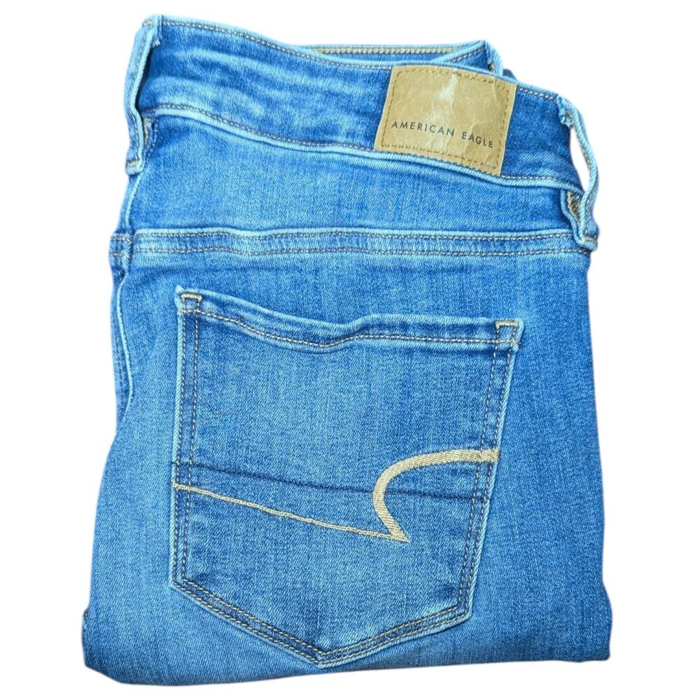 AMERICAN EAGLE Jeans Next Level Stretch Womens 0 Long Juniors AE Denim 28x30.5